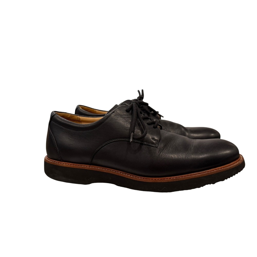 Samuel Hubbard Founders Shoes Men 9.5 M Black Leather Vibram Sole Portugal Derby